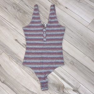 EXPRESS colorful striped bodysuit tank